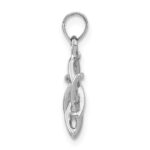 14K White Gold Polished Star Of David Charm - Image 2