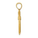 14K 3-D Whale Tail Hook Pendant - Image 2