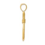 14K 3-D Whale Tail Hook Pendant - Image 2