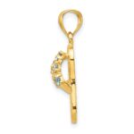 14k 3-D December/Blue CZ Birthstone Flip Flop Pendant - Image 2