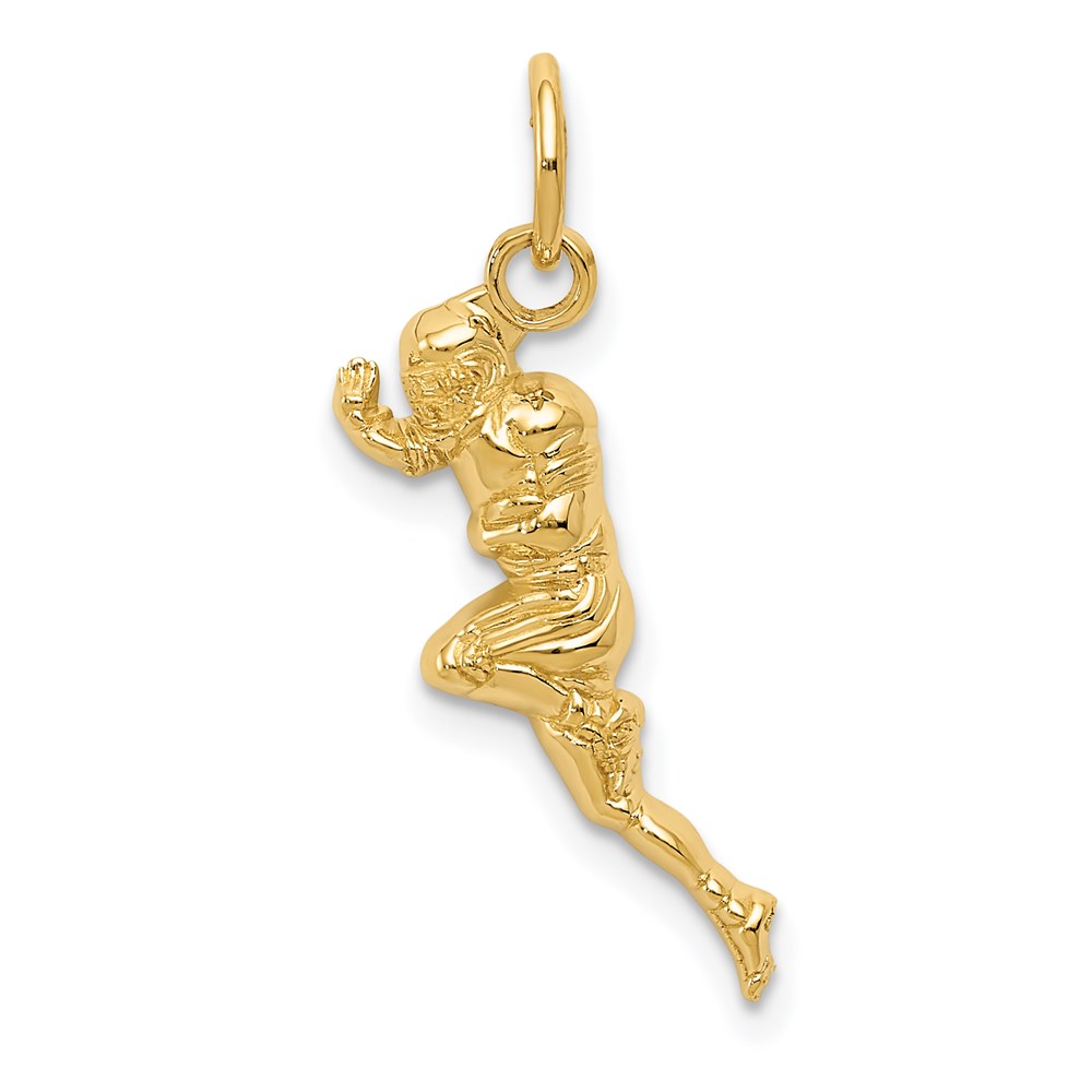 D3478.jpg 14k Football Player Charm - Image 1
