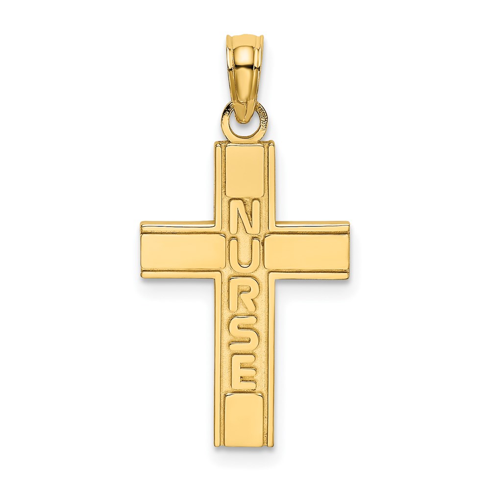 D3482.jpg 14k NURSE Cross Charm - Image 1