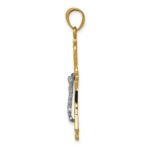 14K Two-tone Crucifix Pendant - Image 2