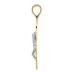 14K Two-tone Crucifix Pendant - Image 2