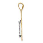 14K Two-tone Diamond-cut Crucifix Charm - Image 2