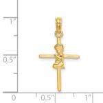 14k Praying Boy Cross Charm - Image 4