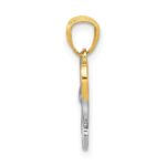14k and White Rhodium LOVE Heart Pendant - Image 2