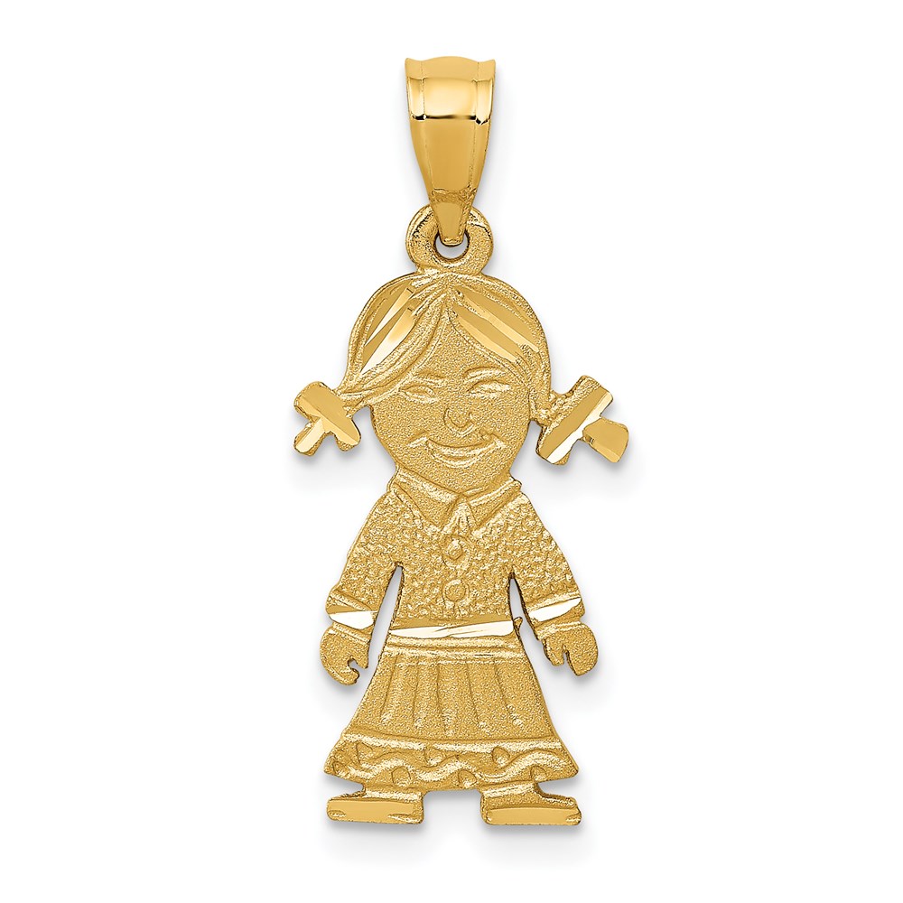 D394.jpg 14k Girl Charm - Image 1