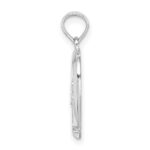 14K White Gold #1 MOM in Heart Pendant - Image 2