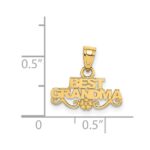 14k BEST GRANDMA with Flower Pendant - Image 3