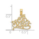14K #1 SISTER Charm - Image 3