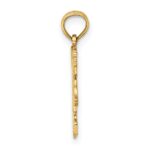 14K Girl Waving with Flower on Blouse Charm - Image 2