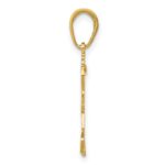 14K Little Girl Walking with Flowers Pendant - Image 2