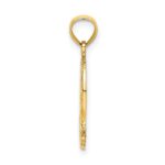 14K GOOD LUCK Horseshoe and Clover Charm - Image 2