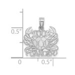 14k White Gold 100% CANCER Zodiac Charm - Image 2