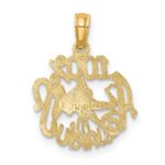 14K 100% AQUARIUS Zodiac Charm - Image 4