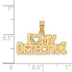 14K I HEART MY DETECTIVE Charm - Image 3