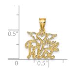 14K HEART MY PILOT Charm - Image 3