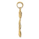 14K Large 2-D Anchor with Rope Pendant - Image 2