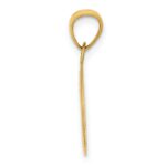 14k Polished Flat-Backed Moon with Three Stars Pendant - Image 2