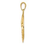 14K Hummingbird in Round Frame Pendant - Image 2