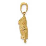 14K 3-D Owl Pendant - Image 2