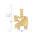 14K I HEART with Roller Skate Charm - Image 3