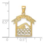 14K SWIMMER In Frame Charm - Image 3