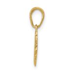 14k Polished and Textured 4-Leaf Clover Pendant - Image 2