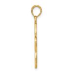 14k Polished Cut-out Plumeria Flower Pendant - Image 2