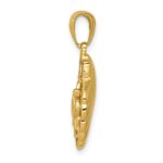 14k Sea Turtle in a Shell Pendant - Image 2