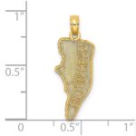 14k HILTON HEAD Map Charm - Image 3