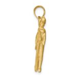 14k and White Rhodium Diamond-cut Fairy Pendant - Image 2