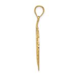 14K Polished Leaf Pendant - Image 2