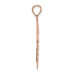 14K Rose Gold Polished Leaf Pendant - Image 2