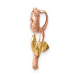 14K Two-tone Rose Chain Slide - Image 2