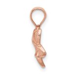 14K Rose Gold Polished Mini Plumeria Pendant - Image 2