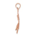14K Rose Gold Filigree Dragonfly Pendant - Image 2