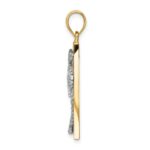 14K Two-tone Palm Tree in Frame Pendant - Image 2