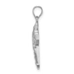 14K White Polished Celtic Cross Pendant - Image 2