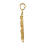 14K Polished and Textured Our Lady of Guadalupe Pendant - Image 2