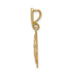 14K Two-tone Polished Our Lady of Guadalupe Oval Pendant - Image 2