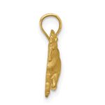 14K Brushed and Diamond-cut Horse Pendant - Image 2