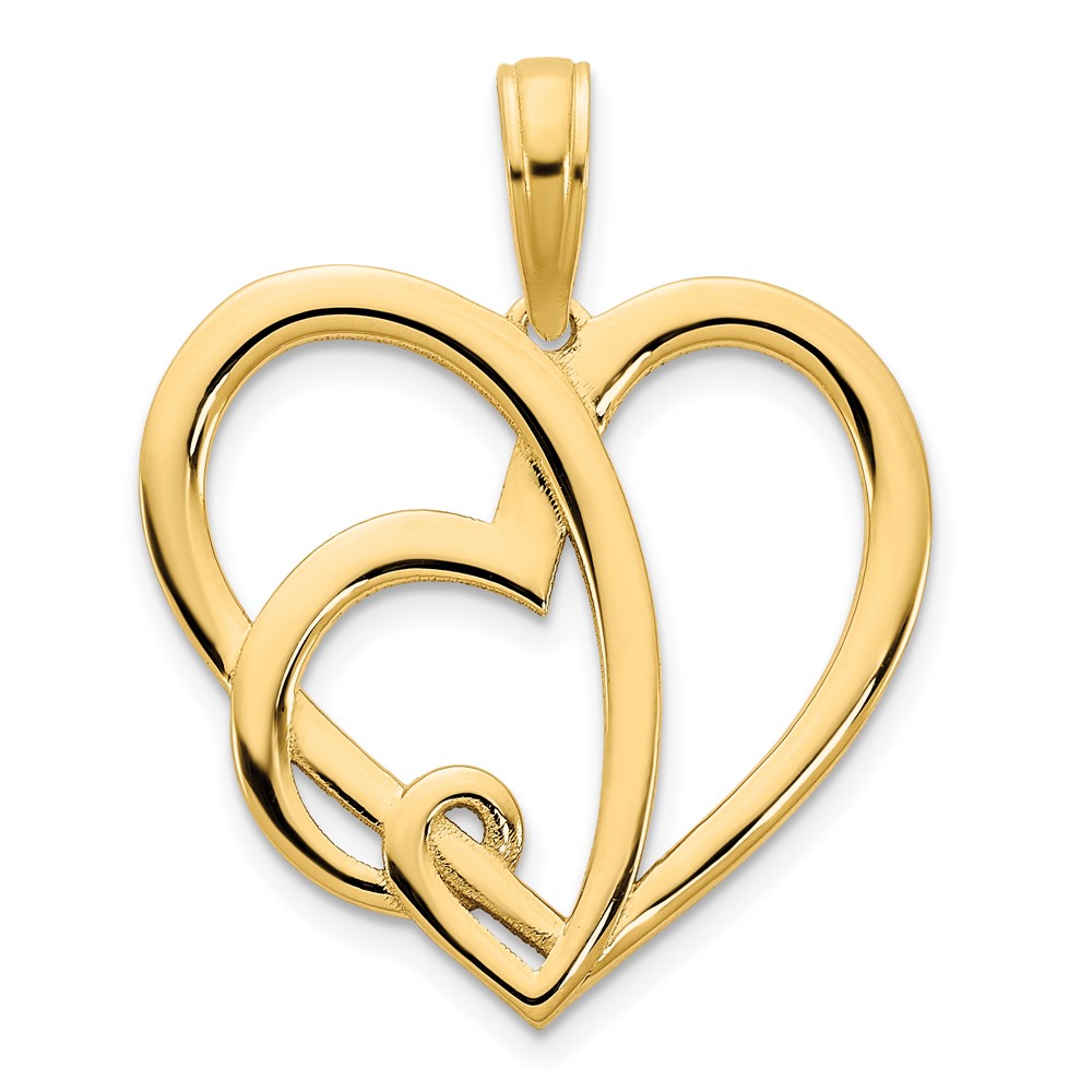 D5048.jpg 14k Heart in Heart Pendant - Image 1