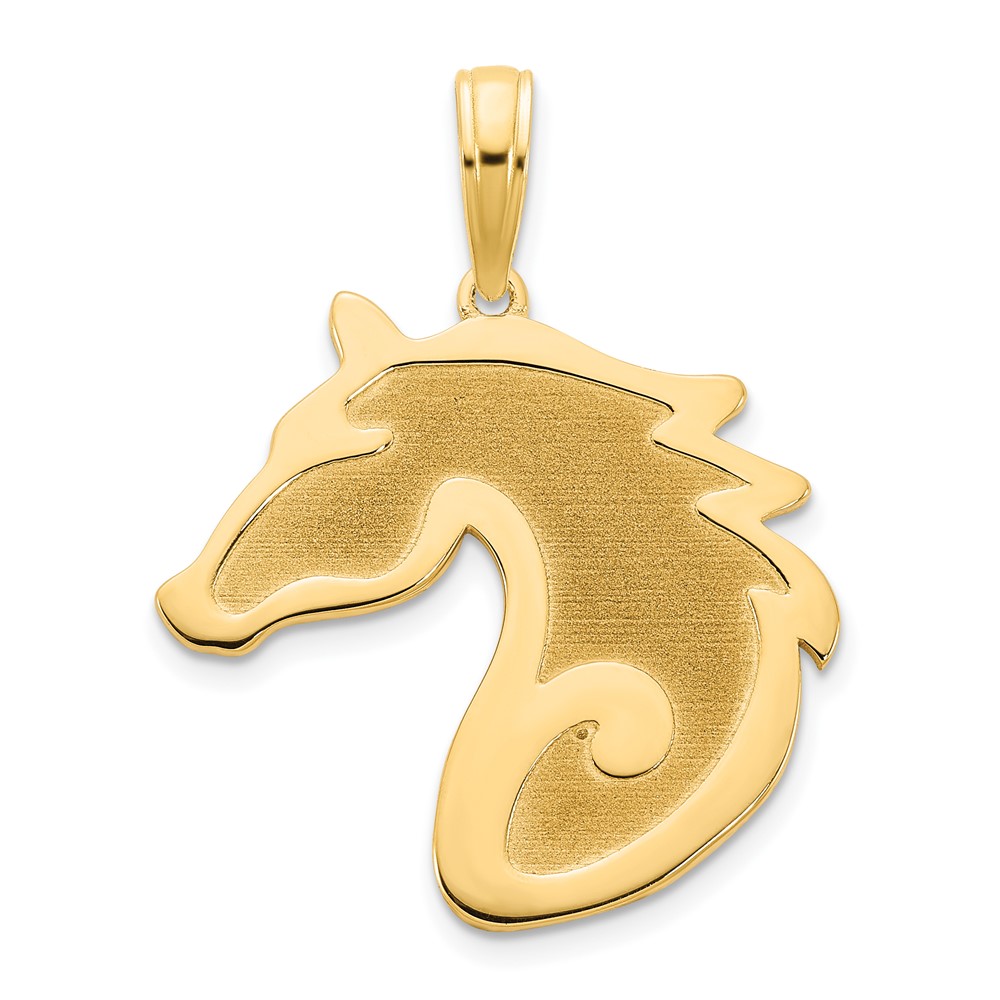 D5055.jpg 14k Sandblasted Horse Head Charm - Image 1