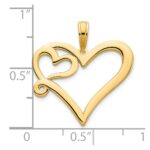 14k Heart in Heart Pendant - Image 3