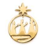14k Polished Three Wise Men and North Star Chain Slide