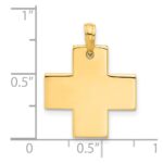 14k Polished Greek Cross Pendant - Image 4
