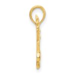 14k Polished Cheerleader Jumping with Pom-Poms Pendant - Image 2