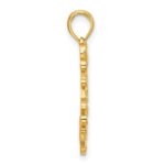 14k Polished Christmas Wreath Pendant - Image 2